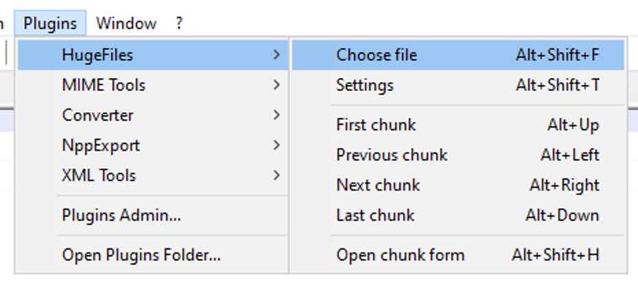 Read Huge File in Chunk - Notepad++